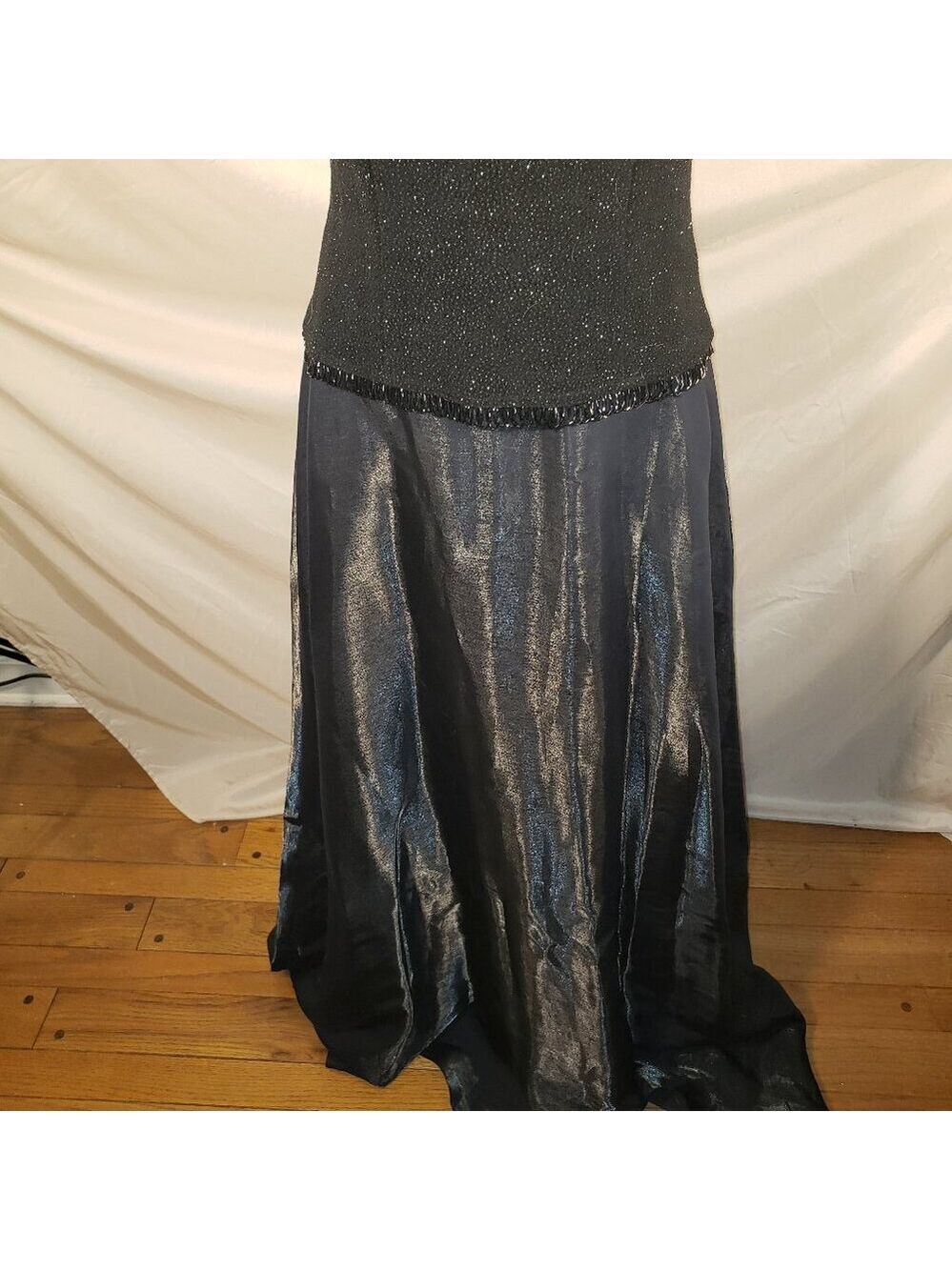 Betsy & Adam Black Sparkling Evening Gown - 14 - Picture 3 of 10